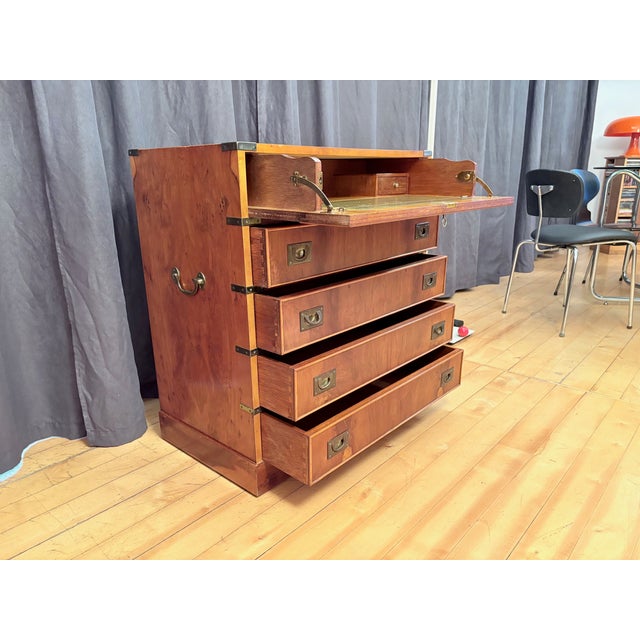 Campaign Military Chest of Drawers and Writing Desk, Great Britain, 1950s For Sale - Image 6 of 18
