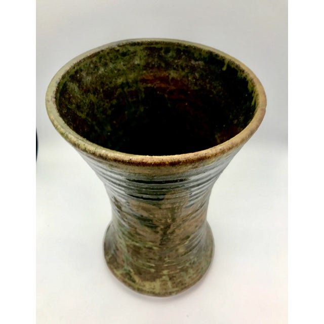 1970s Mid-Century Signed Studio Pottery Vase For Sale - Image 5 of 10
