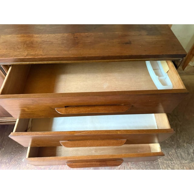 Mid Century Modern Walnut 74” Dresser by Bassett For Sale - Image 13 of 18