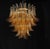 1970s Vintage Murano Chandelier with Handmade Amber Petal-Shaped Glass, 1970s For Sale - Image 5 of 11