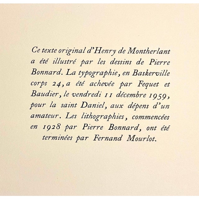 Pierre Bonnard ltd edition Lithograph Printed at Mourlot Paris 1958 Double Page, 1958 For Sale - Image 4 of 6
