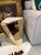 Hexagonal Brass and Quartz Side Table For Sale - Image 4 of 7