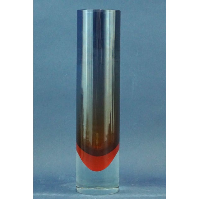Vintage Cylindrical Vase in Sommerso Glass by Flavio Poli, 1930s For Sale - Image 16 of 16