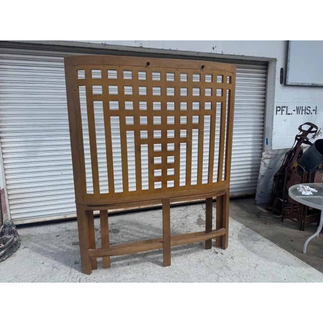 Mid-Century Modern Vintage Century Furniture Charles Mackintosh Willow Tree Style Headboard For Sale - Image 3 of 6