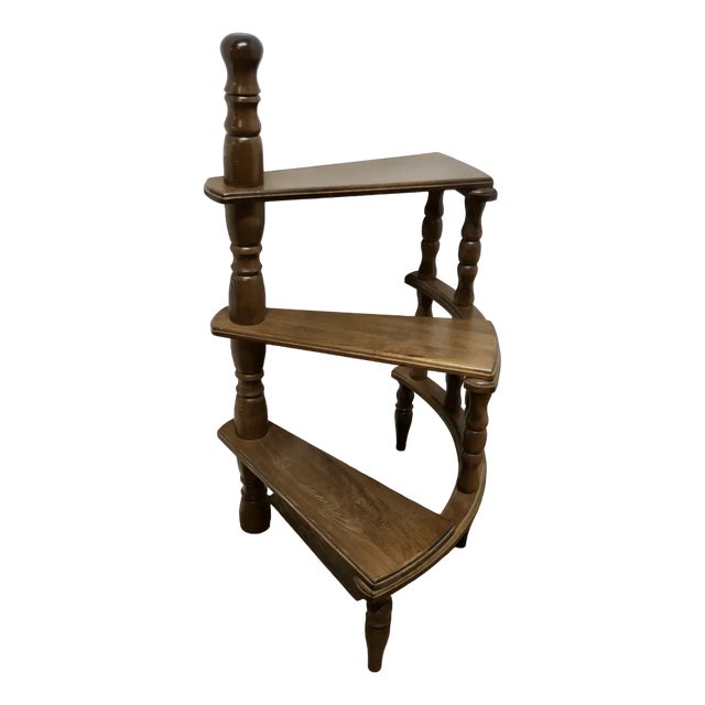 Spiral Library Steps with Turned Supports, 1960s For Sale