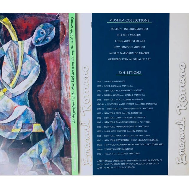 1955 Vintage E. Romano "Mountain Goat" Oil on Artist Board Painting For Sale - Image 9 of 9