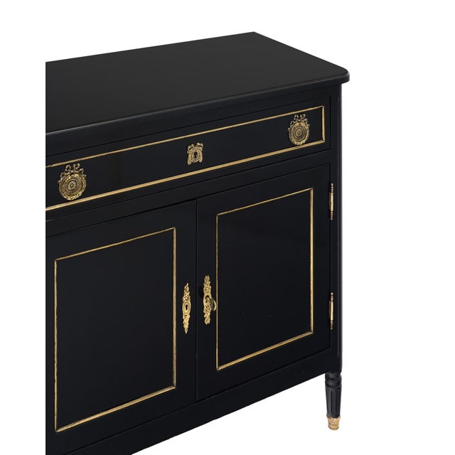 Petite, Louis XVI Style Buffet, Cabinet, Antique French 1920s For Sale In Austin - Image 6 of 9