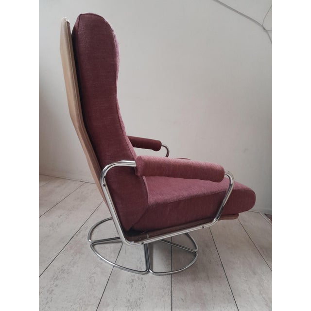 1970s Vintage Gelderland Model 400 Swivel Lounge Chair and Ottoman by Jan Des Bouvrie for De Ster Gelderland, 1970s For Sale - Image 5 of 15