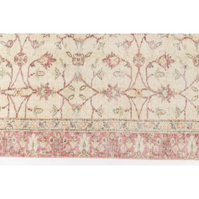 Beige Tribal Oushak Antique Rug For Sale - Image 6 of 10