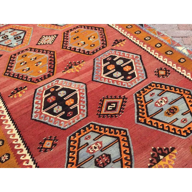 Vintage Turkish Kilim Rug, 64" X 146" For Sale - Image 10 of 13