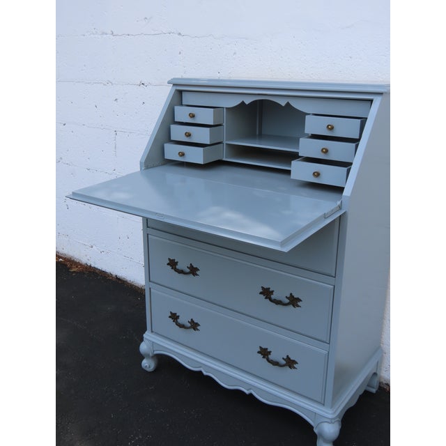 Jasper Cabinet French Painted Gray Secretary Desk 6634 For Sale - Image 15 of 17