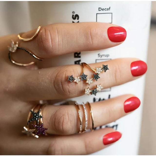 Own Your Story Blackout Rock Star Ring in Rose Gold, Size 4 For Sale - Image 11 of 12