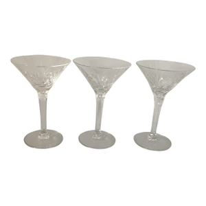 Vintage Clear Cut Crystal Martini Glasses