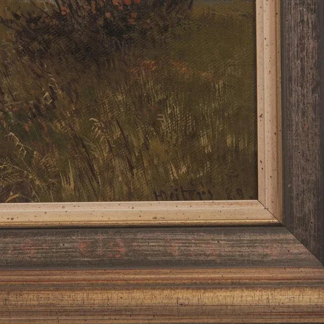 Heinrich Deiters, Münsterland Autumn Landscape, 1880s, Oil on Canvas For Sale - Image 8 of 10