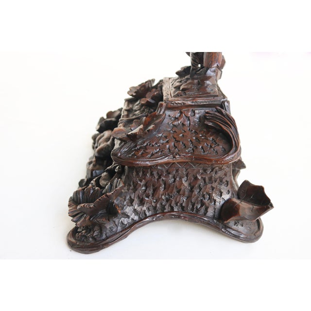 19th Century 19th Century Black Forest Swiss Two Tier Jewelry Box with Fox and Bird, 1880 For Sale - Image 5 of 15