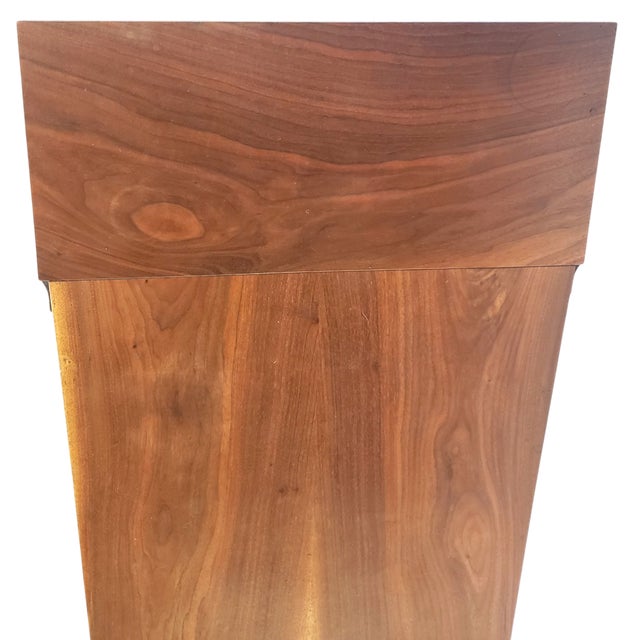 Stunning Solid Black Walnut Architecturally Significant Japanese Influenced Coffee Table For Sale - Image 10 of 12
