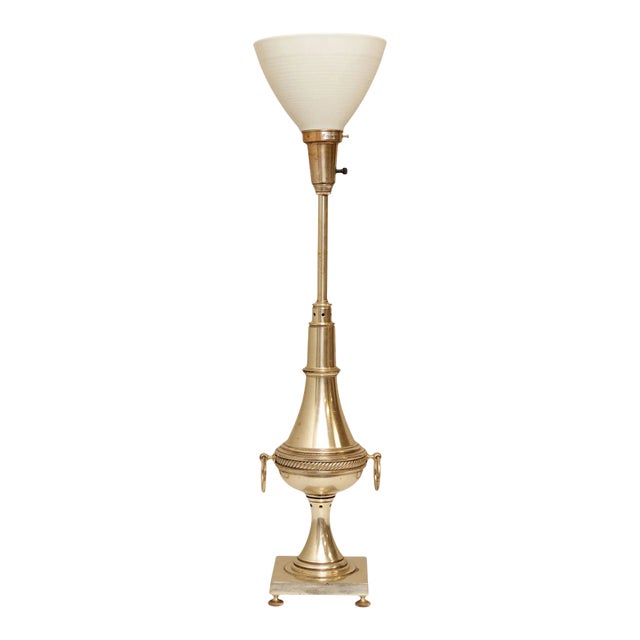 Stiffel Vintage Silvered Table Lamp For Sale
