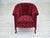 Set of Vintage Danish Lounge Chairs in Red Cotton and Wool Fabric, 1950s For Sale - Image 15 of 18
