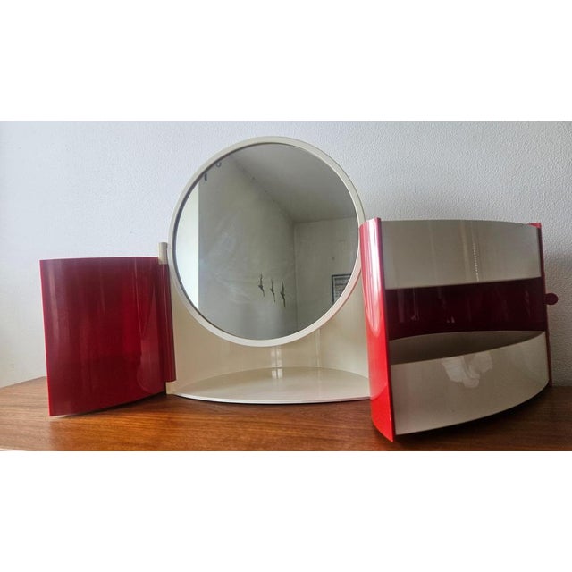 Mid-Century Space Age Table Toiletries Box with Mirror by Plastimat, Italy, 1970s For Sale - Image 13 of 18