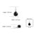 Sterling Silver Black Star Drop Pendant With Zircons For Sale - Image 10 of 12