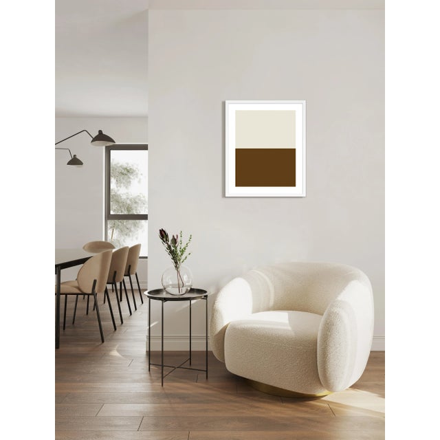 Gen Sohr Color Studies, Cloud/Brown by Pencil & Paper in White Frame, Small Art Print For Sale - Image 4 of 4