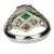 Contemporary Late 20th Century 18k Chrome Tourmaline Ring, Size 5 For Sale - Image 3 of 4