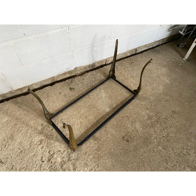 Vintage Marble Coffee Table with Brass Base, 1950s For Sale - Image 13 of 13