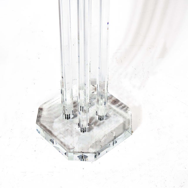 1980s Vintage Acrylic Glass Column, 1980s For Sale - Image 5 of 6