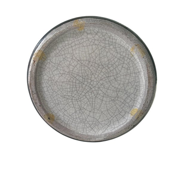 Orange Antique Art Nouveau Warwick Pottery Silver Overlay Vase For Sale - Image 8 of 11