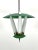 Mid-Century Green Three Opaline Glasses Lantern, Italy, 1950s For Sale - Image 11 of 11