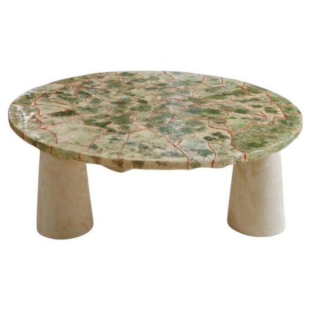 Ecorce Coffee Table in Ceramic with Cooper and Resin by Popus Editions For Sale - Image 6 of 6