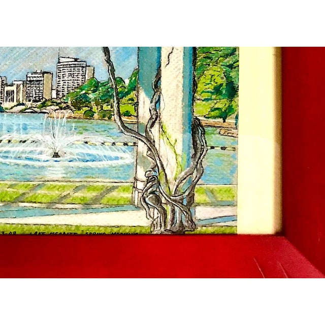 Signed Landscape of Oakland’s Historic Lake Merritt, by S K Farnsworth For Sale In San Francisco - Image 6 of 9
