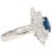 Contemporary Natural 1.52 Carat Oval Blue Sapphire and Diamond Platinum Floral Ring For Sale - Image 3 of 9
