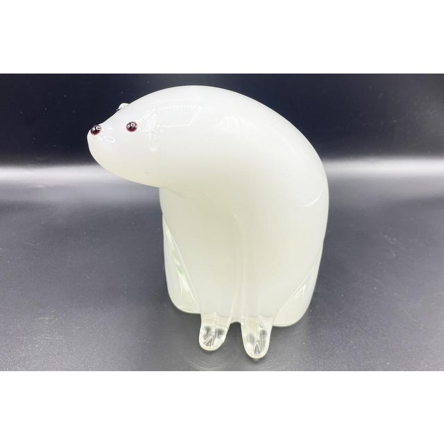 Murano The Polar Bear Figurine, 1990s For Sale - Image 4 of 12