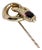 Antique Victorian 9ct Gold Garnet and Diamond Serpent Stickpin, 1890s For Sale