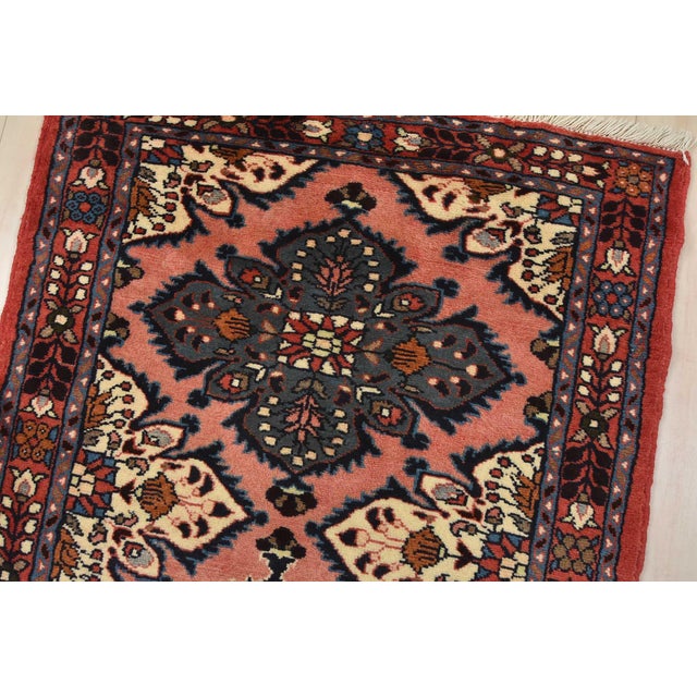 Roodbar Runner 2’4” X 22’7” Pink Wool Vintage Traditional Hand-Knotted Rug For Sale In Philadelphia - Image 6 of 13