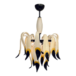 Myran Allan Luxury Lighting Amber Murano Glass Chandelier