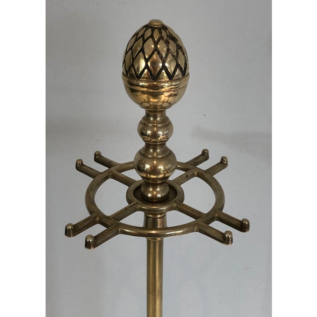 Neoclassical Style Brass Pineapple Fireplace Tools in the Style of Maison Baguès For Sale - Image 12 of 12