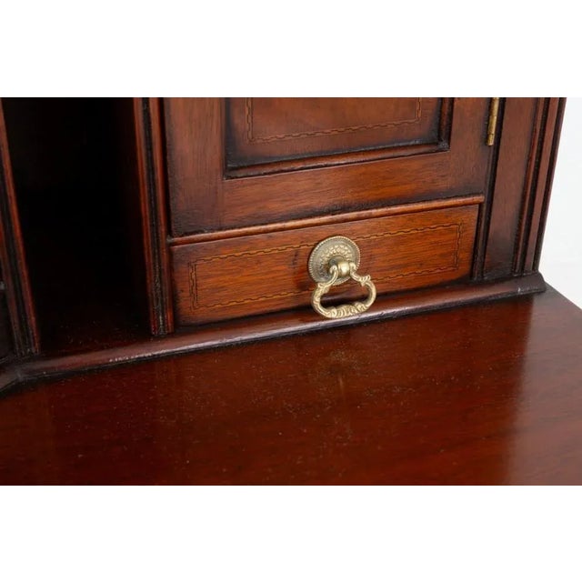 Sheraton Desk Bonheur Du Jour in Mahogany, 1880 For Sale - Image 5 of 8