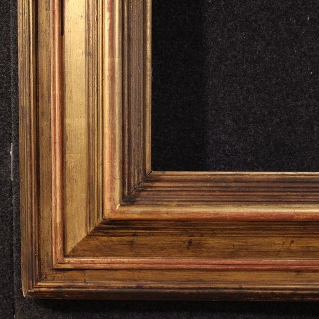 Vintage Italian Frame in Gilded Wood, 1950 For Sale - Image 4 of 14