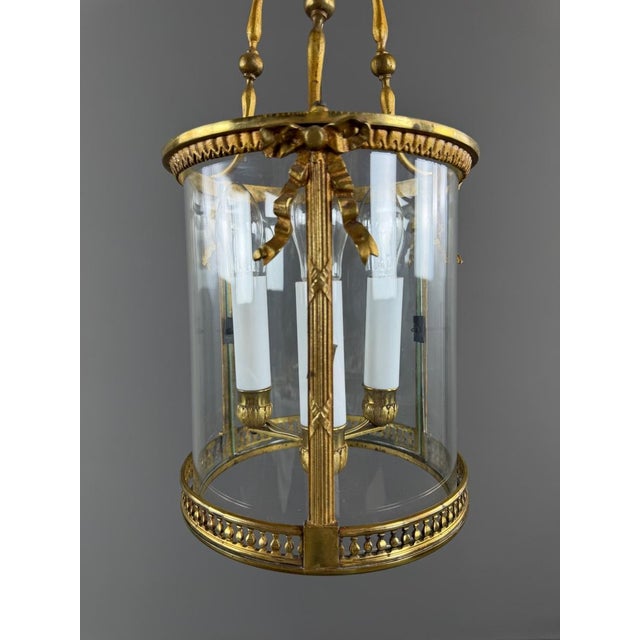 20th Century Gilt Bronze Lantern For Sale - Image 3 of 5