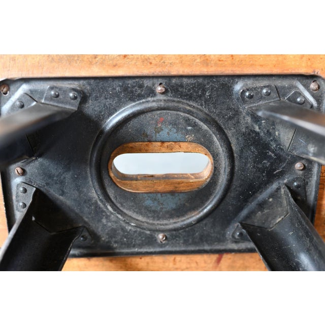 Industrial Factory Stools from Rowac, 1920s, Set of 3 For Sale - Image 14 of 17