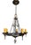 Mid 20th Century Antique Virden Tudor Iron Chandelier With Dogs and Hammered Designs For Sale - Image 5 of 7