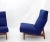Pair of New Navy Blue Wool Upholstery Lounge Slipper Chairs For Sale - Image 10 of 13