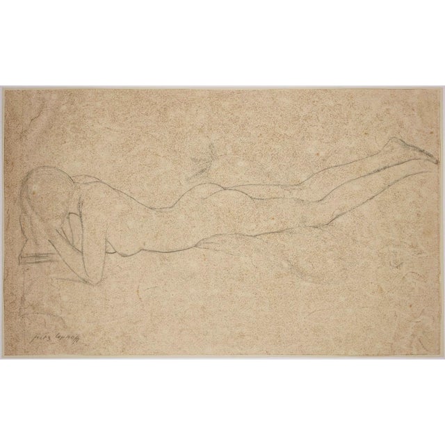 Fritz Uphoff, Nude Reader, 1930, Pencil Drawing For Sale - Image 4 of 6
