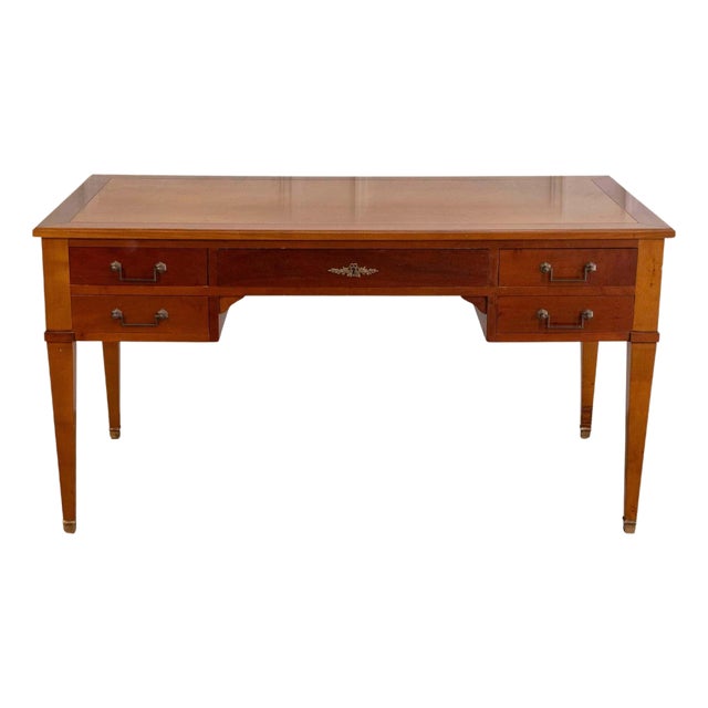 Louis XVI Style Mahogany Bureau Plat (Directoire Desk), Mid-20th Century For Sale