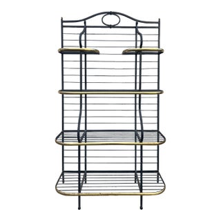 Iron and Brass French Baker’s Rack For Sale