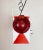 Vintage Industrial railway lantern made by Kovo Věšín in former Czechoslovakia during the 1980s. It features a red-white...