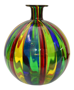 Oggetti Colorful Italian Round Blown Art Glass by Venini Mid-Century Modern