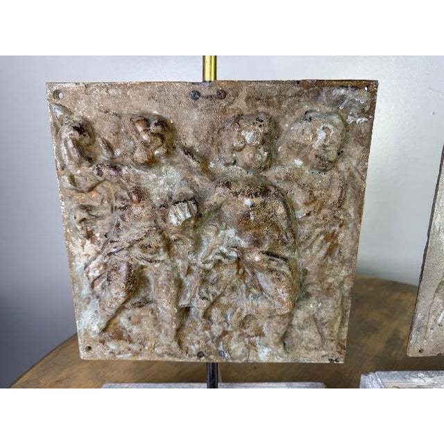 1930s Italian Cast Metal Figural Table Lamps, 1930s Classical Style For Sale - Image 5 of 17